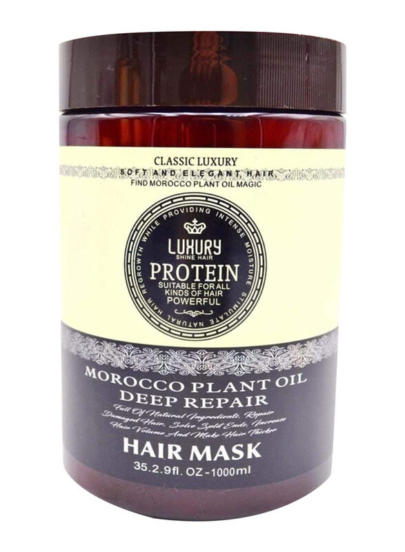 Luxury Shine Protein Morocco Plant Oil Deep Repair Hair Care Hair Mask for All Type Hair, 1000ml
Luxury Shine Protein Morocco Plant Oil Deep Repair Hair Care Hair Mask for All Type Hair, 1000ml
