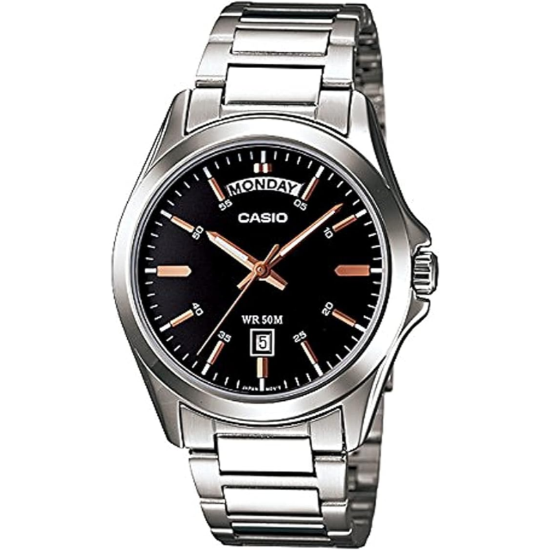 Casio Enticer Men Analog Watch for Men with Stainless Steel Band, Water Resistant, MTP-1370D-1A2VDF, Silver-Black
Casio Enticer Men Analog Watch for Men with Stainless Steel Band, Water Resistant, MTP-1370D-1A2VDF, Silver-Black