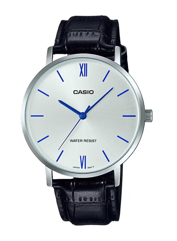 Casio Enticer Analog Watch for Men with Leather Band, Water Resistant, MTP-VT01L-7B1UDF(A1617), Black-Silver
Casio Enticer Analog Watch for Men with Leather Band, Water Resistant, MTP-VT01L-7B1UDF(A1617), Black-Silver