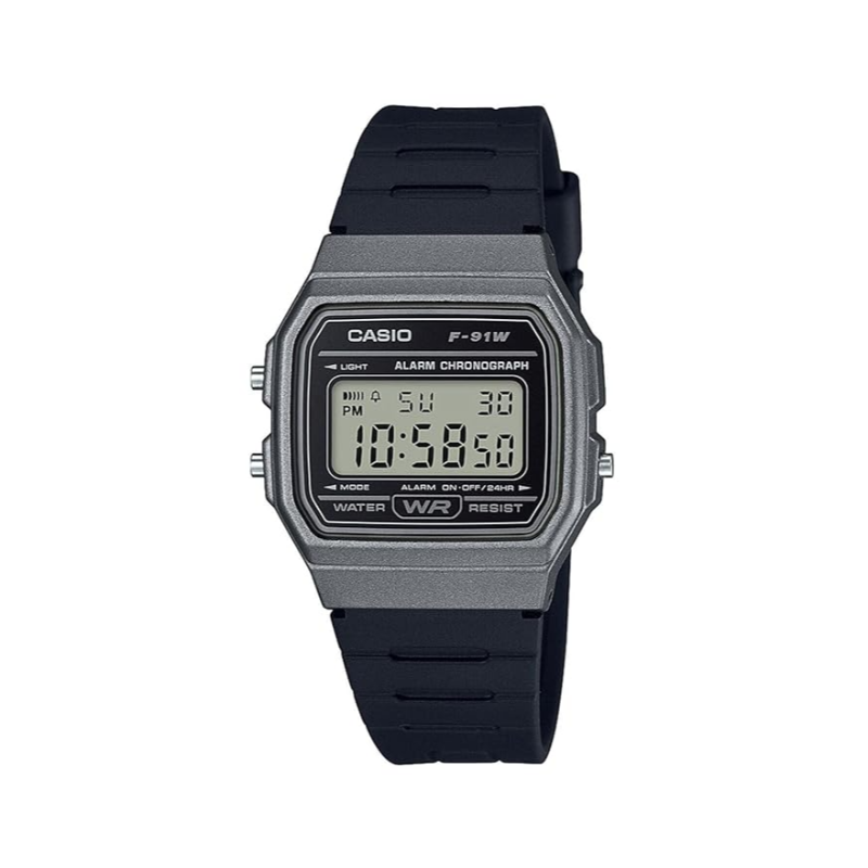Casio Standard Series Digital Unisex Watch with Resin Band, Water Resistant, F-91WM-1BDF, Black-Grey
Casio Standard Series Digital Unisex Watch with Resin Band, Water Resistant, F-91WM-1BDF, Black-Grey