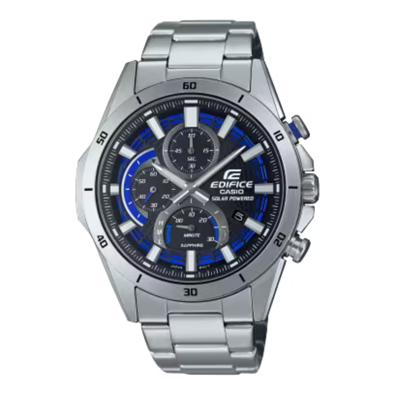 Casio Edifice Analog Watch for Men with Stainless Steel Band, Water Resistant and Chronograph, EFS-S610D-1AV, Silver-Blue
Casio Edifice Analog Watch for Men with Stainless Steel Band, Water Resistant and Chronograph, EFS-S610D-1AV, Silver-Blue