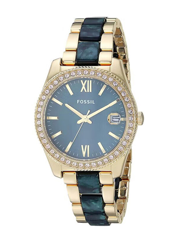 Fossil Analog Quartz Watch for Women with Stainless Steel Band, ES4676, Gold/Mother of Green
Fossil Analog Quartz Watch for Women with Stainless Steel Band, ES4676, Gold/Mother of Green
