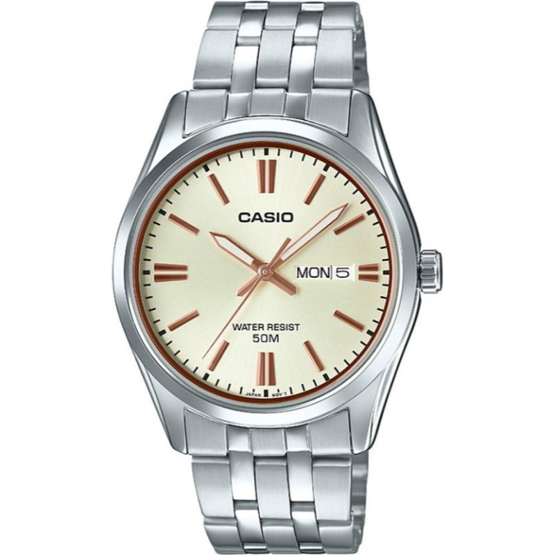 Casio Enticer Men Analog Watch for Men with Stainless Steel Band, Water Resistant, MTP-1335D-9AVDF, Silver-Beige
Casio Enticer Men Analog Watch for Men with Stainless Steel Band, Water Resistant, MTP-1335D-9AVDF, Silver-Beige
