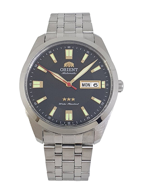 Orient Three Star Analog Watch for Men with Stainless Steel Band and Water Resistant, SAB0C002B8, Silver-Black
Orient Three Star Analog Watch for Men with Stainless Steel Band and Water Resistant, SAB0C002B8, Silver-Black