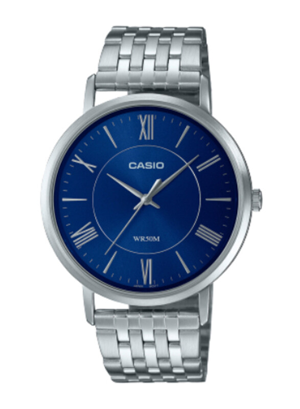 Casio Enticer Men Analog Watch for Men with Stainless Steel Band, Water Resistant, MTP-B110D-2AVDF, Silver-Blue
Casio Enticer Men Analog Watch for Men with Stainless Steel Band, Water Resistant, MTP-B110D-2AVDF, Silver-Blue