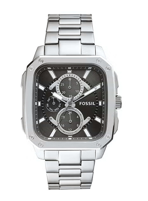 Fossil Inscription Rectangle Analog Wrist Watch for Men with Stainless Steel Band, Water Resistant and Chronograph, BQ2655, Silver-Black
Fossil Inscription Rectangle Analog Wrist Watch for Men with Stainless Steel Band, Water Resistant and Chronograph, BQ2655, Silver-Black