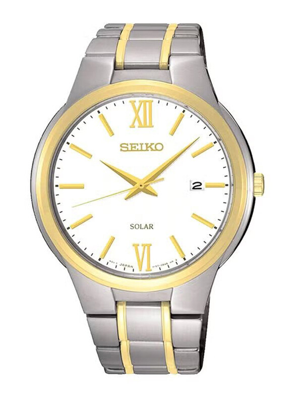 Seiko Analog Watch for Men with Stainless Steel Band & Date Display, Water Resistant, SQ-SNE388P1, Silver/Gold-White
Seiko Analog Watch for Men with Stainless Steel Band & Date Display, Water Resistant, SQ-SNE388P1, Silver/Gold-White