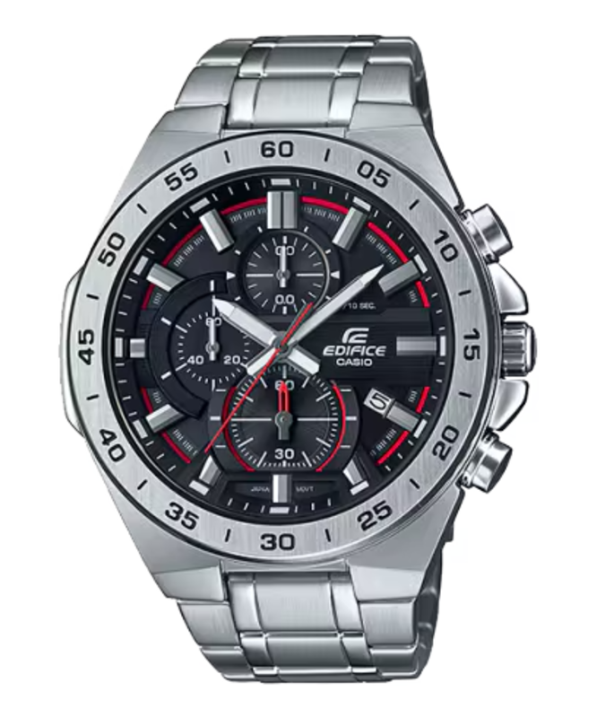 Casio Edifice Analog Watch for Men with Stainless Steel Band, Water Resistant and Chronograph, EFR-564D-1AV, Silver-Black
Casio Edifice Analog Watch for Men with Stainless Steel Band, Water Resistant and Chronograph, EFR-564D-1AV, Silver-Black