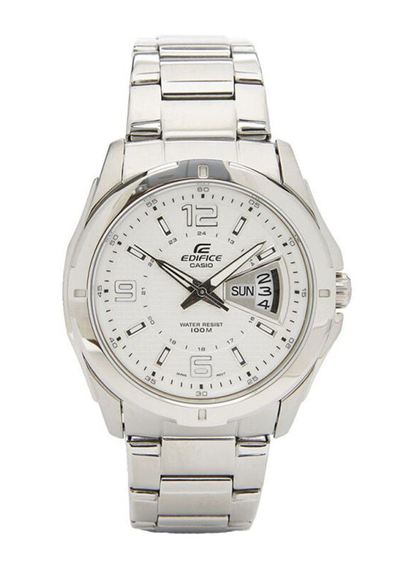 Casio Edifice Analog Wrist Watch for Men with Stainless Steel Band, Water Resistant, Ef-129D-7Avudf, Silver-White
Casio Edifice Analog Wrist Watch for Men with Stainless Steel Band, Water Resistant, Ef-129D-7Avudf, Silver-White