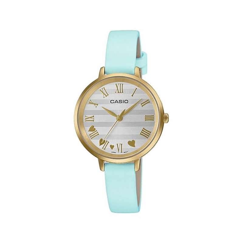 Casio Analog Watch for Women with Leather Band, Water Resistant, LTP-E160GL-2ADF, Blue-Grey
Casio Analog Watch for Women with Leather Band, Water Resistant, LTP-E160GL-2ADF, Blue-Grey