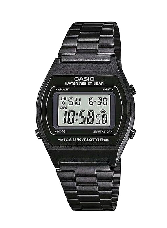 Casio Digital Quartz Watch for Men with Stainless Steel Band, Water Resistant, B-640WB-1A, Black/Grey
Casio Digital Quartz Watch for Men with Stainless Steel Band, Water Resistant, B-640WB-1A, Black/Grey
