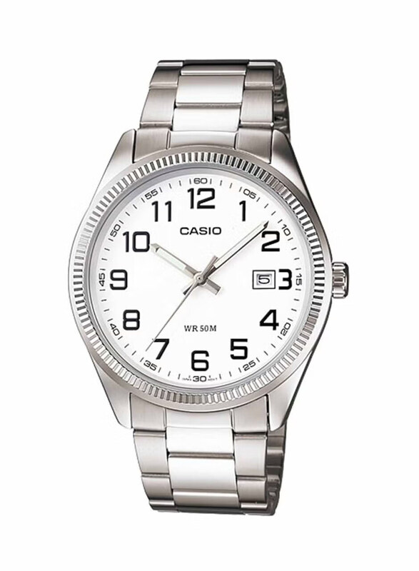 Casio Analog Watch for Men with Metal Band, Water Resistant, MTP-1302D-7B, Silver-White
Casio Analog Watch for Men with Metal Band, Water Resistant, MTP-1302D-7B, Silver-White