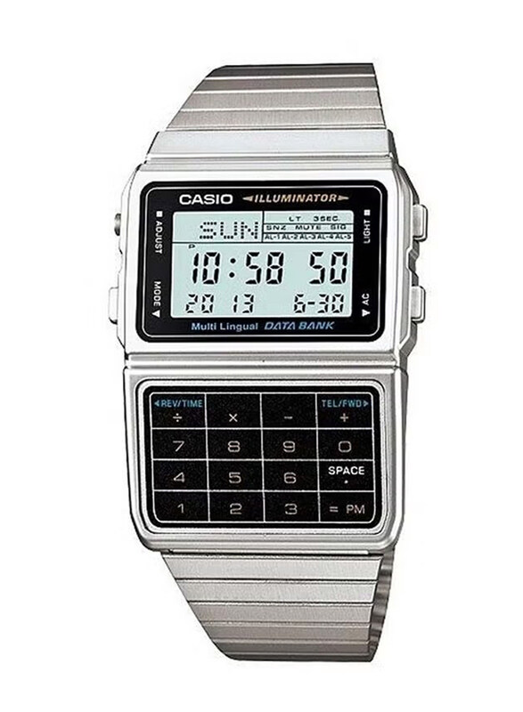 Casio Digital Watch for Men with Stainless Steel Band, DBC611-1DF, Silver-Transparent
Casio Digital Watch for Men with Stainless Steel Band, DBC611-1DF, Silver-Transparent