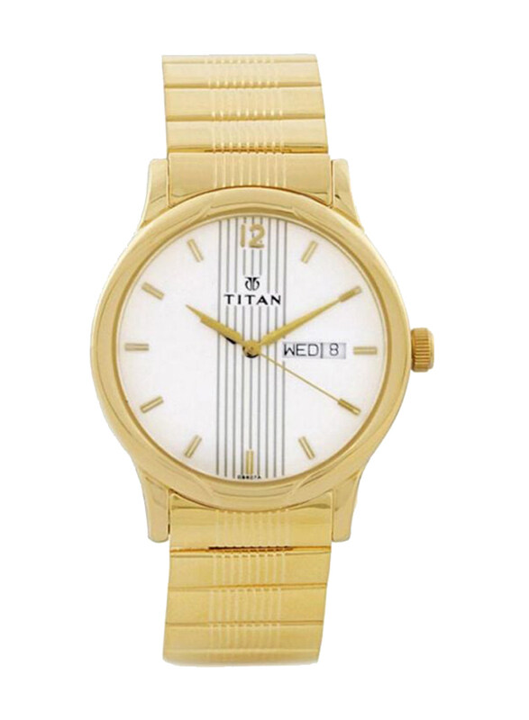 Titan Analog Watch for Men with Stainless Steel Band, Water Resistant, T1580YM04, Gold-White
Titan Analog Watch for Men with Stainless Steel Band, Water Resistant, T1580YM04, Gold-White