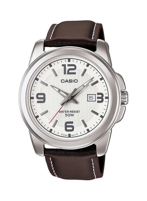 Casio Analog Watch for Men with Leather Band, Water Resistant, LTP-1314L-1A, Brown-White
Casio Analog Watch for Men with Leather Band, Water Resistant, LTP-1314L-1A, Brown-White