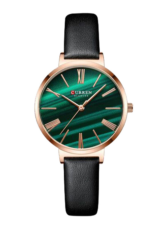 Curren Analog Watch for Women with Stainless Steel Band, Water Resistant, 9076, Black-Green
Curren Analog Watch for Women with Stainless Steel Band, Water Resistant, 9076, Black-Green