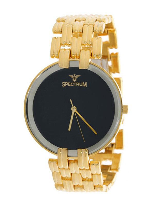 Spectrum Analog Wrist Watch for Men with Stainless Steel Band, S12480M, Gold-Black
Spectrum Analog Wrist Watch for Men with Stainless Steel Band, S12480M, Gold-Black
