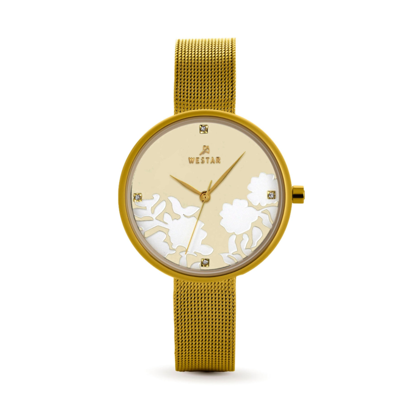Westar Analog Watch for Women with Stainless Steel Band, Water Resistant, 00159GPN102, Gold-Off White
Westar Analog Watch for Women with Stainless Steel Band, Water Resistant, 00159GPN102, Gold-Off White