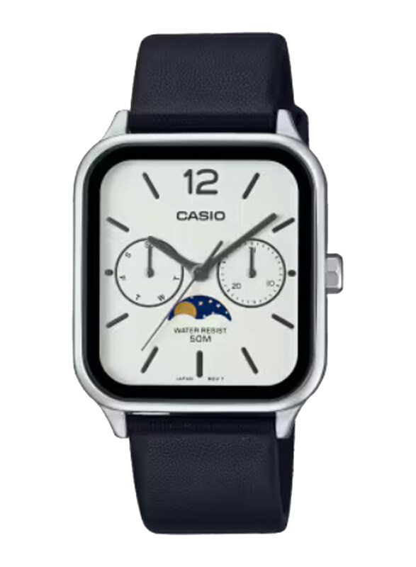 Casio Standard Analog Watch for Men with Leather Genuine Band, Water Resistant and Chronograph, MTP-M305L-7AVDF, Blue-White
Casio Standard Analog Watch for Men with Leather Genuine Band, Water Resistant and Chronograph, MTP-M305L-7AVDF, Blue-White