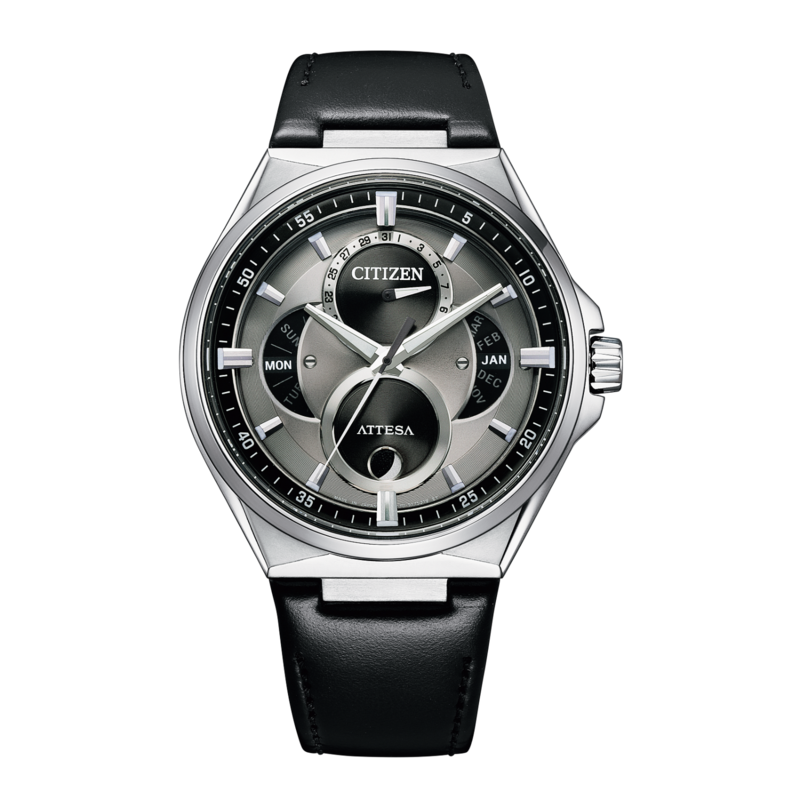 Citizen Attesa Analog Watch for Men with Leather Band, Water Resistant and Chronograph, BU0060-0GH, Black-Grey
Citizen Attesa Analog Watch for Men with Leather Band, Water Resistant and Chronograph, BU0060-0GH, Black-Grey