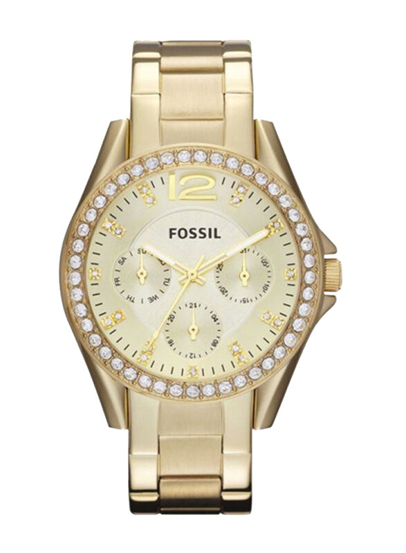 Fossil Riley Stone Studded Analog Watch for Women with Stainless Steel Band and Water Resistant, ES3203, Gold
Fossil Riley Stone Studded Analog Watch for Women with Stainless Steel Band and Water Resistant, ES3203, Gold