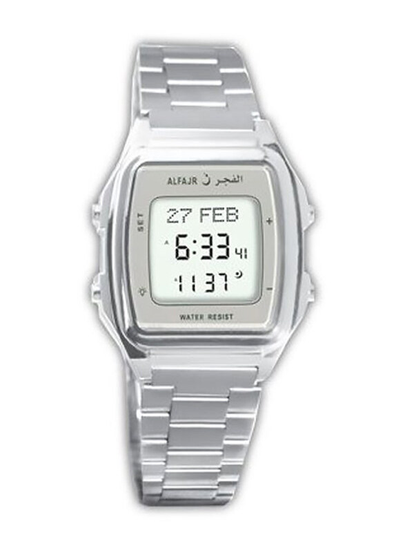 Al Fajr Digital Watch for Men with Stainless Steel Band and Water Resistant, WP-04S, Silver
Al Fajr Digital Watch for Men with Stainless Steel Band and Water Resistant, WP-04S, Silver