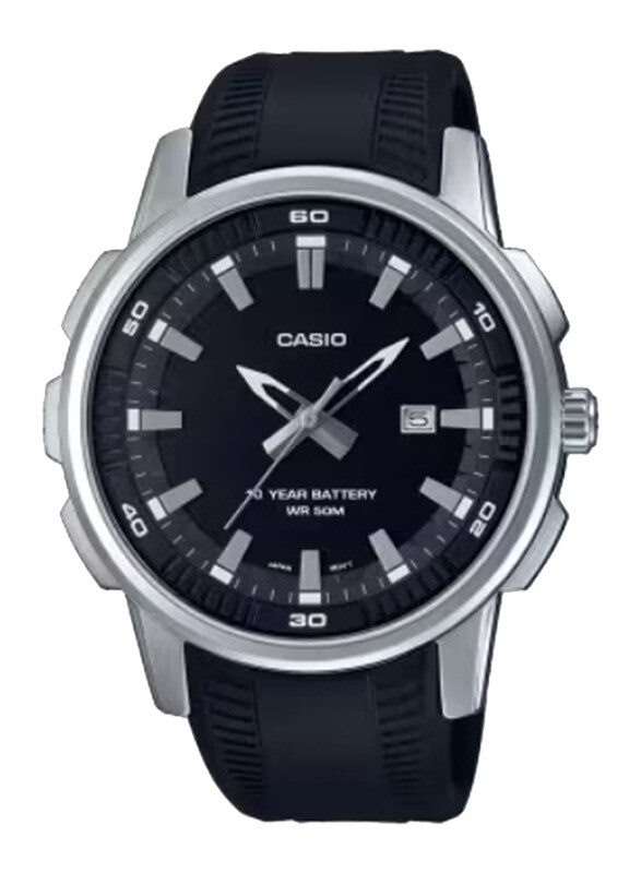 Casio Enticer Men Analog Watch for Men with Resin Band, Water Resistant, MTP-E195-1AVDF, Black-Black
Casio Enticer Men Analog Watch for Men with Resin Band, Water Resistant, MTP-E195-1AVDF, Black-Black