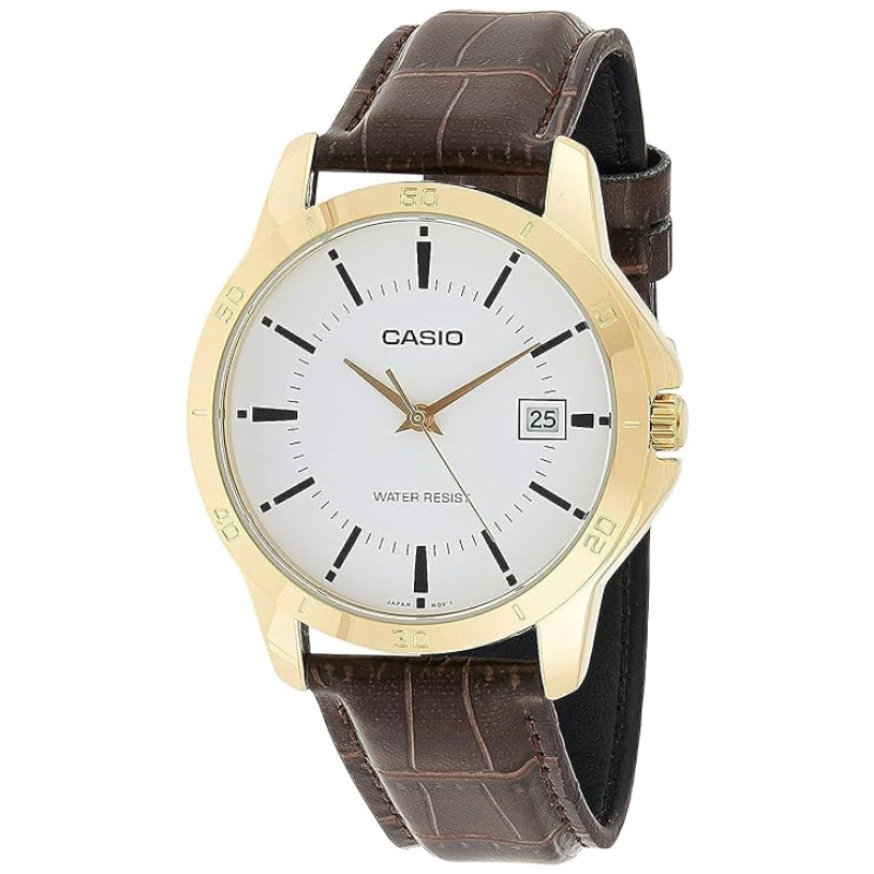 Casio Enticer Series Analog Watch for Men with Leather Band, Water Resistant, MTP-V004GL-7AUDF, Brown-White
Casio Enticer Series Analog Watch for Men with Leather Band, Water Resistant, MTP-V004GL-7AUDF, Brown-White