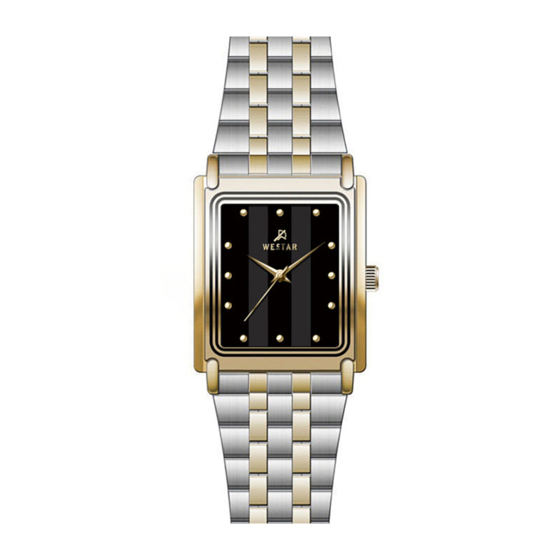 Westar Analog Watch for Women with Stainless Steel Band, Water Resistant, EX6588CBN103, Silver/gold-Black
Westar Analog Watch for Women with Stainless Steel Band, Water Resistant, EX6588CBN103, Silver/gold-Black