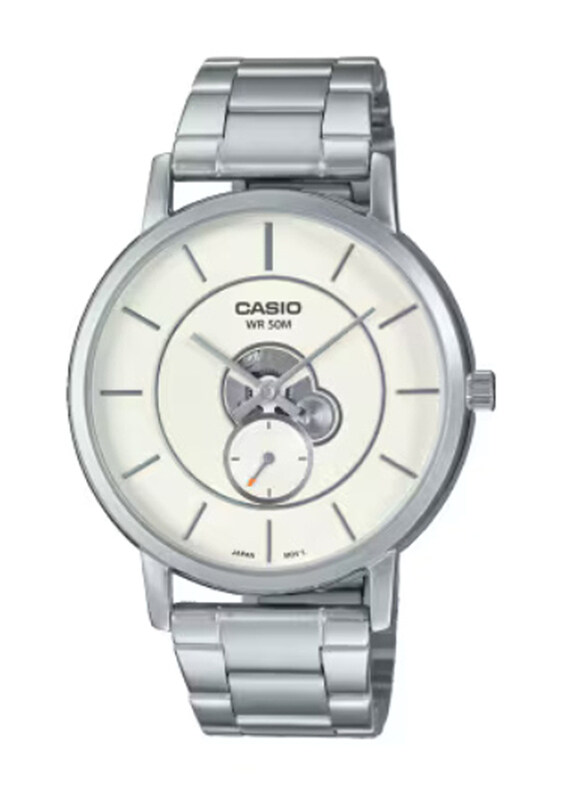 Casio Standard Analog Watch for Men with Stainless Steel Band, Water Resistant, MTP-B130D-7AVDF, Silver-White
Casio Standard Analog Watch for Men with Stainless Steel Band, Water Resistant, MTP-B130D-7AVDF, Silver-White