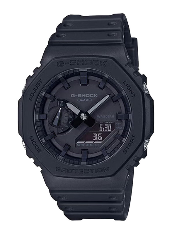 G-Shock Analog + Digital Quartz Watch for Men with Resin Band, Water Resistant, GA-2100-1A1, Black
G-Shock Analog + Digital Quartz Watch for Men with Resin Band, Water Resistant, GA-2100-1A1, Black