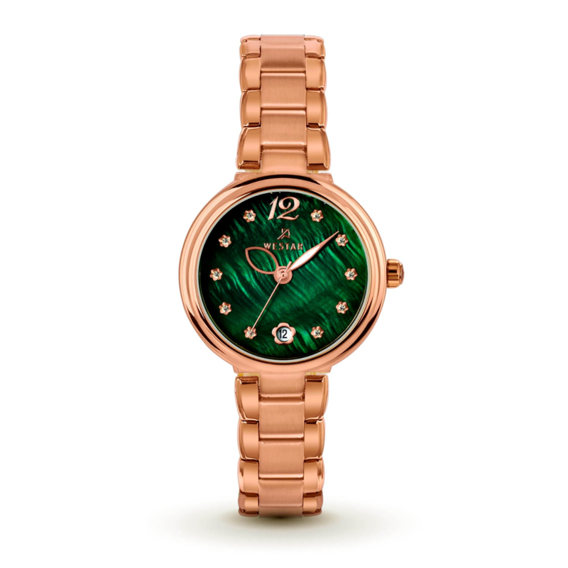 Westar Analog Watch for Women with Stainless Steel Band, Water Resistant, 00165PPN615, Rose Gold-Green Mother Of Pearl
Westar Analog Watch for Women with Stainless Steel Band, Water Resistant, 00165PPN615, Rose Gold-Green Mother Of Pearl
