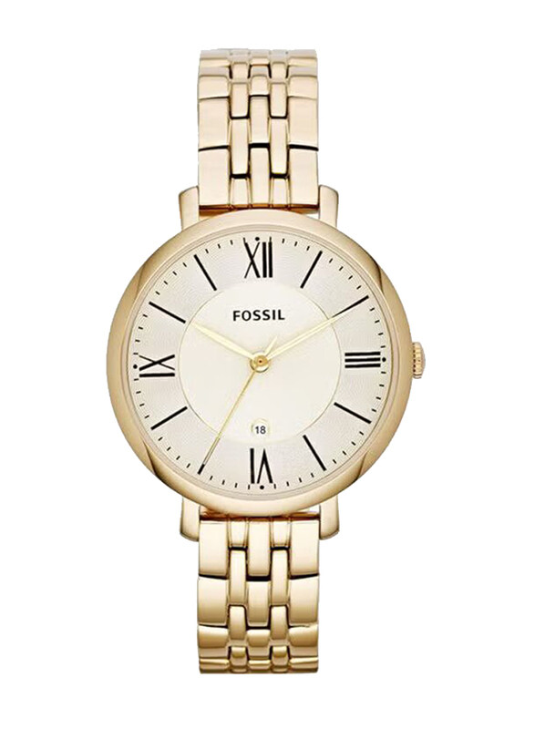 Fossil Jacqueline Analog Watch for Women with Stainless Steel Band, Water Resistant, ES3434, Gold-White
Fossil Jacqueline Analog Watch for Women with Stainless Steel Band, Water Resistant, ES3434, Gold-White