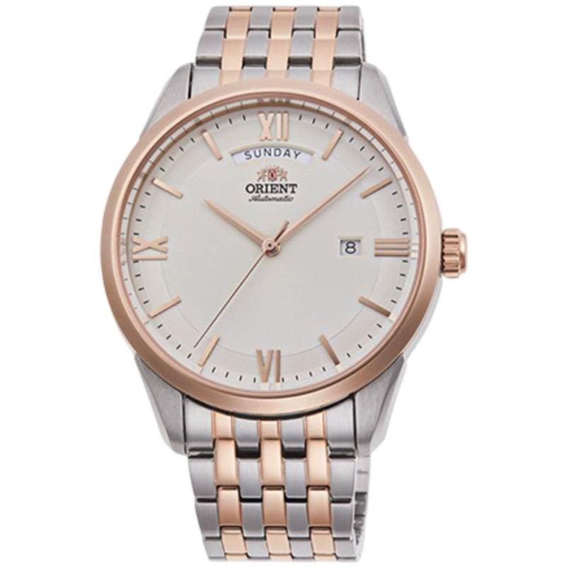 Orient Analog Watch for Men with Stainless Steel Band, Water Resistant, OW-RAAX0001, Silver/rose Gold-White
Orient Analog Watch for Men with Stainless Steel Band, Water Resistant, OW-RAAX0001, Silver/rose Gold-White