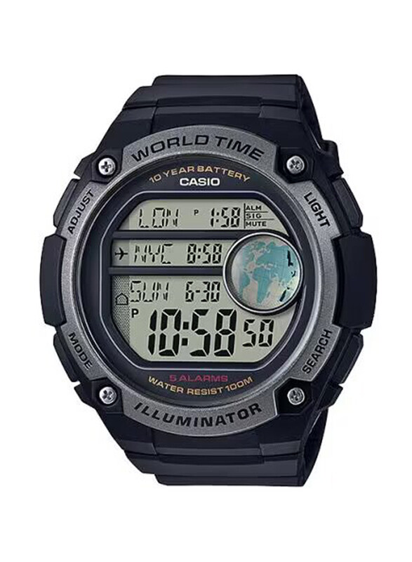 Casio Youth Digital Watch for Men with Resin Band, Water Resistant, AE-3000W-1AVDF, Black-Grey
Casio Youth Digital Watch for Men with Resin Band, Water Resistant, AE-3000W-1AVDF, Black-Grey