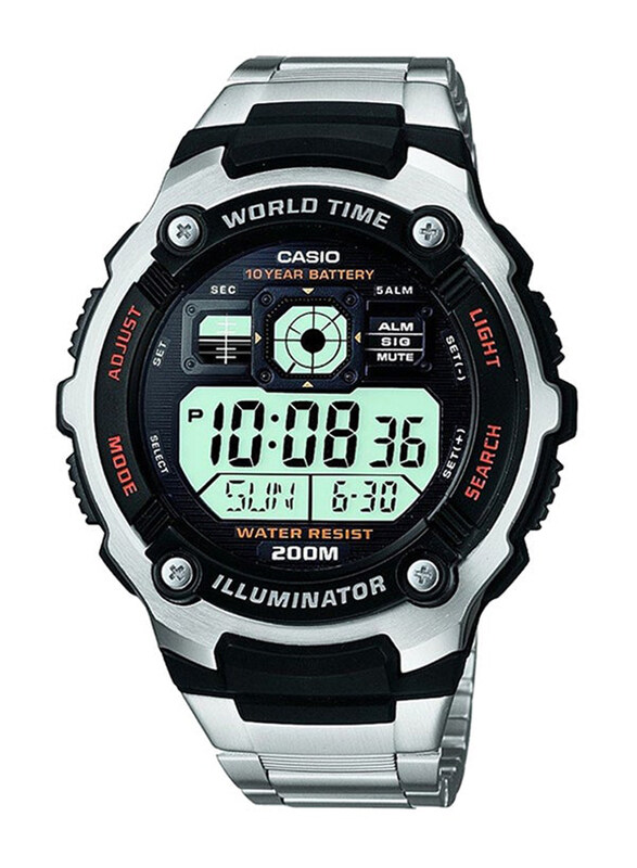 Casio Digital Wrist Watch for Men with Stainless Steel Band, Water Resistant, Ae-2000Wd-1Avdf, Silver-Grey
Casio Digital Wrist Watch for Men with Stainless Steel Band, Water Resistant, Ae-2000Wd-1Avdf, Silver-Grey