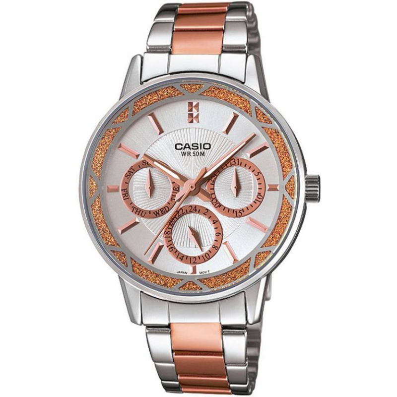 Casio Analog Watch for Women with Stainless Steel Band, Water Resistant and Chronograph, LTP-2087RG-7AVDF, Multicolour-White
Casio Analog Watch for Women with Stainless Steel Band, Water Resistant and Chronograph, LTP-2087RG-7AVDF, Multicolour-White