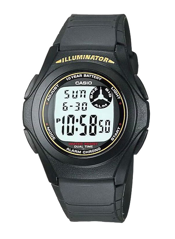 Casio Digital Quartz Watch for Men with Resin Band, Water Resistant, F-200W-9ADF, Black-Grey
Casio Digital Quartz Watch for Men with Resin Band, Water Resistant, F-200W-9ADF, Black-Grey