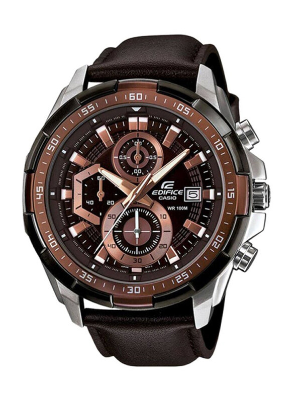 Casio Analog Watch for Men with Leather Band, Water Resistant and Chronograph, EFR-539L-5AVUDF, Brown-Brown/Rose Gold
Casio Analog Watch for Men with Leather Band, Water Resistant and Chronograph, EFR-539L-5AVUDF, Brown-Brown/Rose Gold