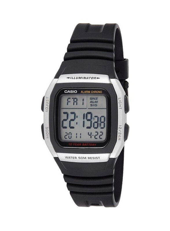 Casio Youth Digital Watch for Men with Resin Band, Water Resistant, W-96H-1A, Black-Grey
Casio Youth Digital Watch for Men with Resin Band, Water Resistant, W-96H-1A, Black-Grey