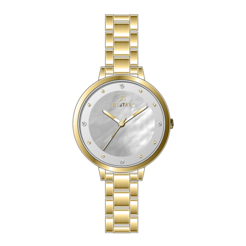 Westar Analog Watch for Women with Stainless Steel Band, Water Resistant, 00138GPN111, Gold-White
Westar Analog Watch for Women with Stainless Steel Band, Water Resistant, 00138GPN111, Gold-White