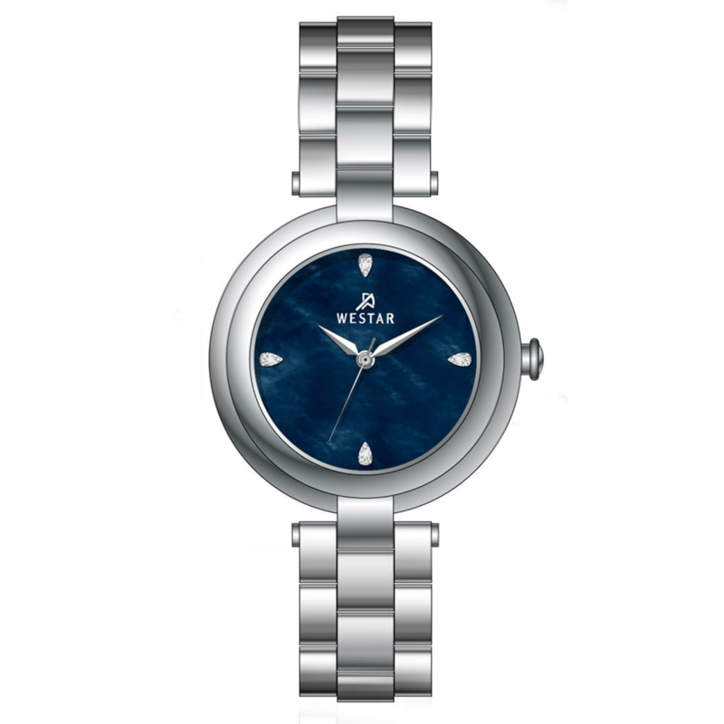 Westar Analog Watch for Women with Stainless Steel Band, Water Resistant, 00154STN114, Silver-Blue
Westar Analog Watch for Women with Stainless Steel Band, Water Resistant, 00154STN114, Silver-Blue