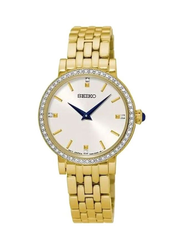 Seiko Analog Watch for Women with Stainless Steel Band, Water Resistant, SQ-SFQ808P1, Gold-White
Seiko Analog Watch for Women with Stainless Steel Band, Water Resistant, SQ-SFQ808P1, Gold-White