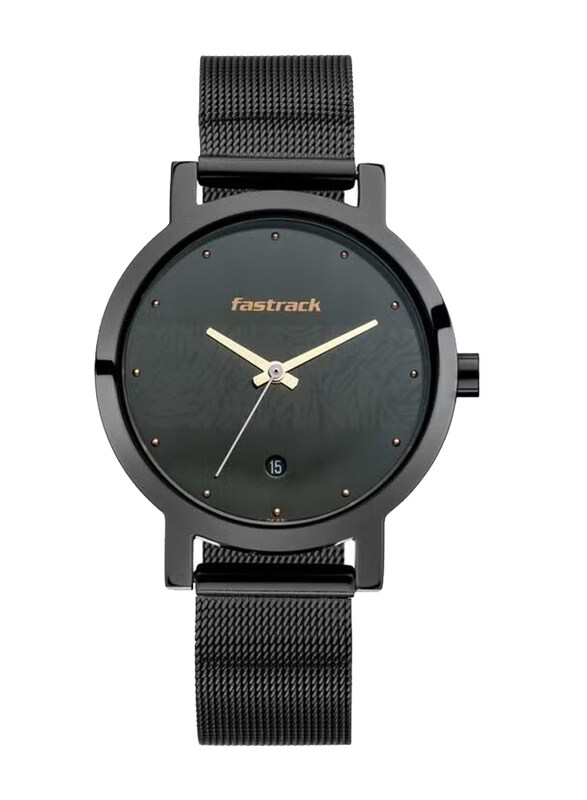 Fastrack Analog Watch for Women with Stainless Steel Band & Date Display, Water Resistant, 6222NM01, Black
Fastrack Analog Watch for Women with Stainless Steel Band & Date Display, Water Resistant, 6222NM01, Black