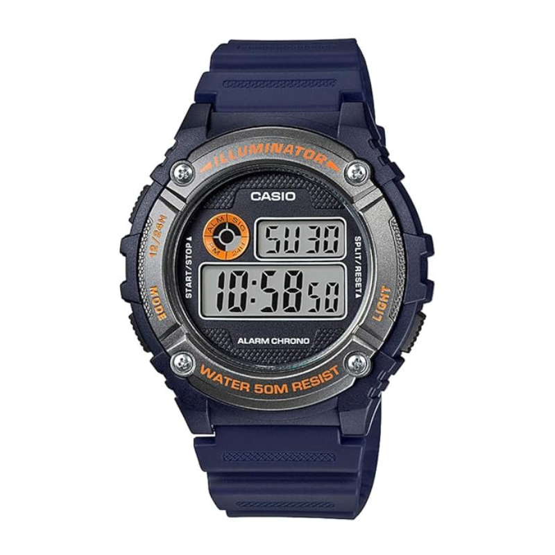 Casio Standard Series Digital Watch for Men with Resin Band, Water Resistant, W-216H-2BVDF, Blue-Grey
Casio Standard Series Digital Watch for Men with Resin Band, Water Resistant, W-216H-2BVDF, Blue-Grey