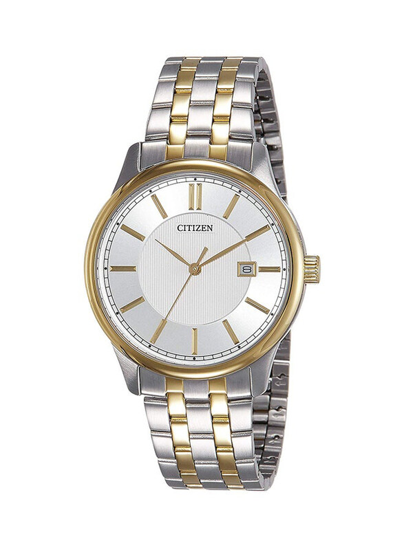 Citizen Analog Watch for Men with Stainless Steel Band, Water Resistant, BI1054-55A, Silver/Gold-Silver
Citizen Analog Watch for Men with Stainless Steel Band, Water Resistant, BI1054-55A, Silver/Gold-Silver