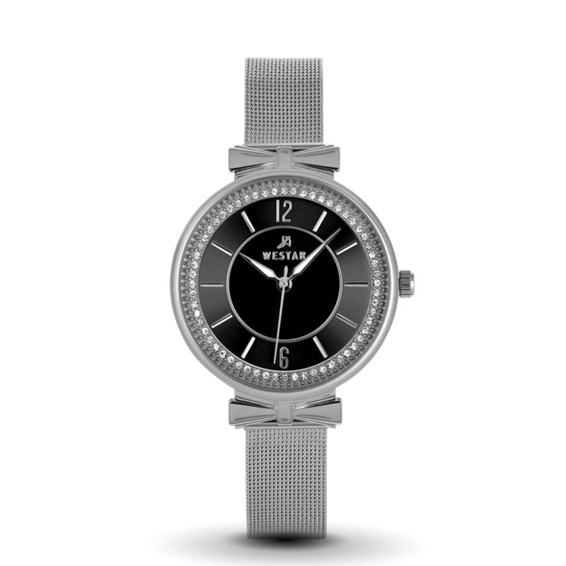 Westar Analog Watch for Women with Stainless Steel Band, Water Resistant, 00130STN103, Silver-Black
Westar Analog Watch for Women with Stainless Steel Band, Water Resistant, 00130STN103, Silver-Black