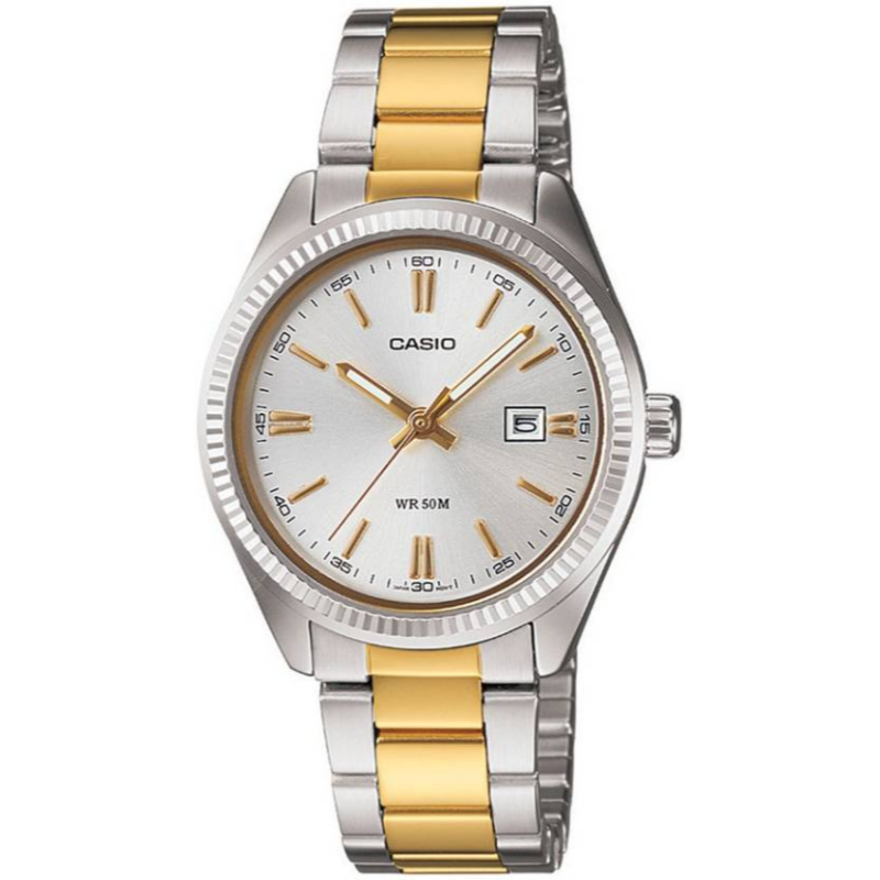 Casio Enticer Analog Watch for Women with Stainless Steel Band, Water Resistant, LTP-1302SG-7AVDF, Silver/gold-Silver
Casio Enticer Analog Watch for Women with Stainless Steel Band, Water Resistant, LTP-1302SG-7AVDF, Silver/gold-Silver