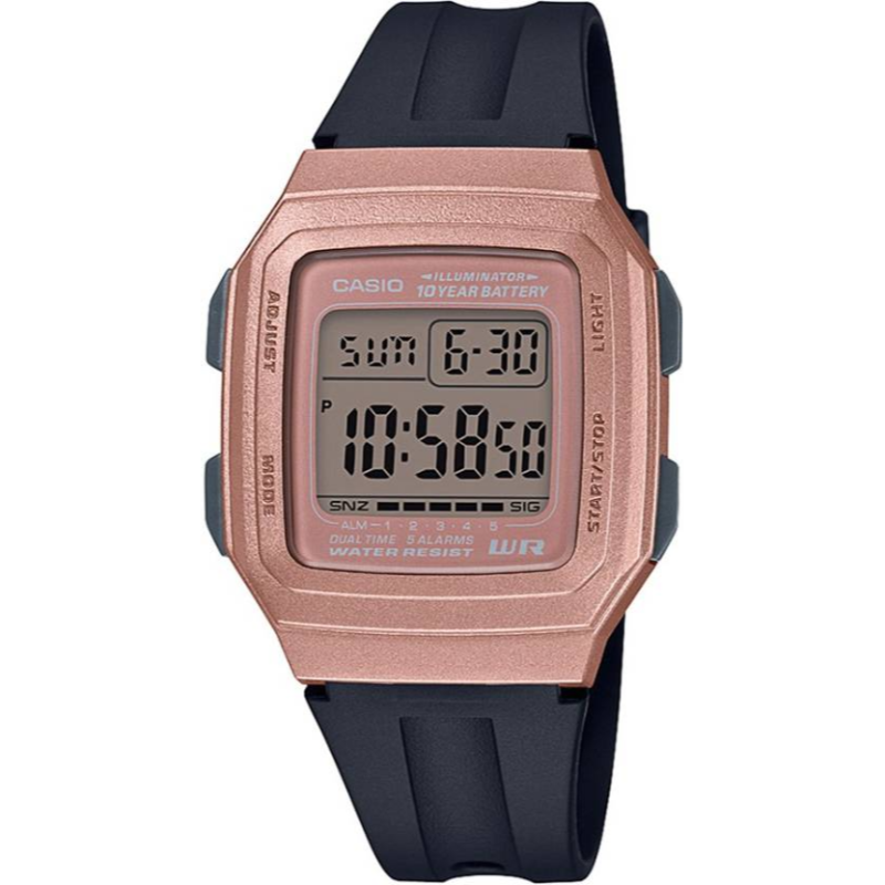 Casio Standard Series Digital Watch for Men with Resin Band, Water Resistant, F-201WAM-5AVDF, Black-Rose Gold
Casio Standard Series Digital Watch for Men with Resin Band, Water Resistant, F-201WAM-5AVDF, Black-Rose Gold