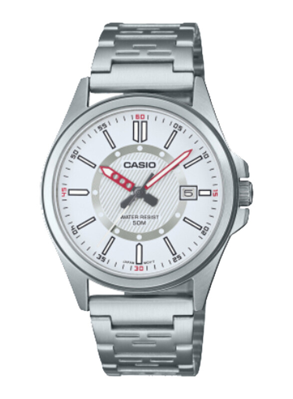 Casio Vintage Analog Watch for Men with Stainless Steel Band, Water Resistant, MTP-E700D-7EVDF, Silver-White
Casio Vintage Analog Watch for Men with Stainless Steel Band, Water Resistant, MTP-E700D-7EVDF, Silver-White